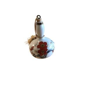 Vtg Kutaniyaki Claybell Handpainted Cloisonné Style Porcelain Bell